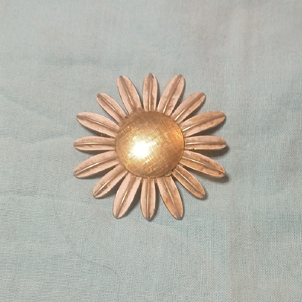 Gold and Silver Flower Brooch